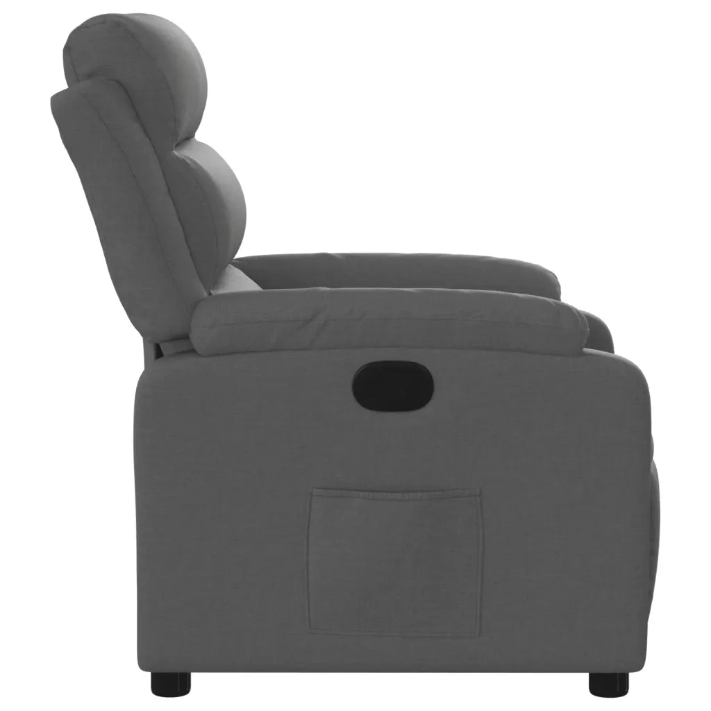 Poltrona reclinabile in tessuto grigio scuro 3205721