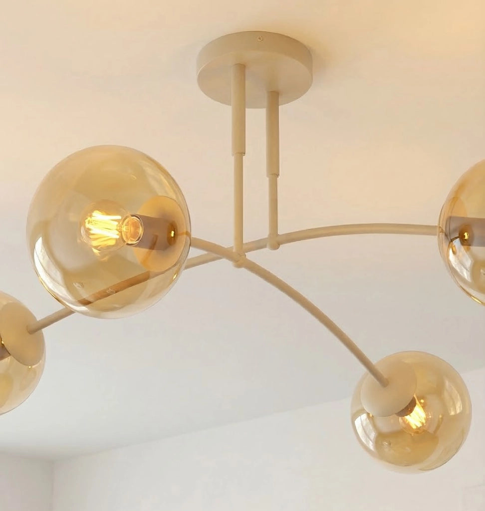 Lampada da soffitto PREGOS 4xE14 sfere beige Emibig