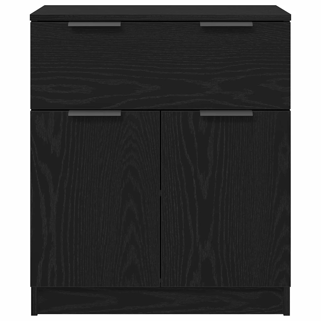 Credenza Rovere Nero 60 x 30 x 70 cm Legno multistrato 862738