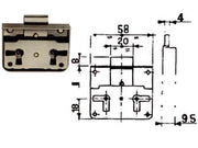 SERRATURA 1/2 SCATOLA DA APPLICARE- - mm.15 - 5 pezzi MRCAS