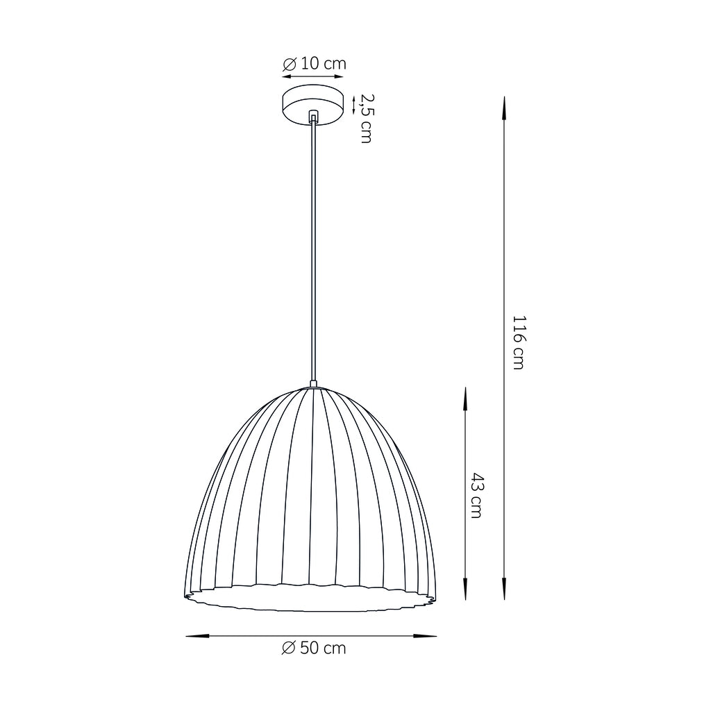 Lampada a sospensione Telma bronzo/rame Ø50 E27 Sigma