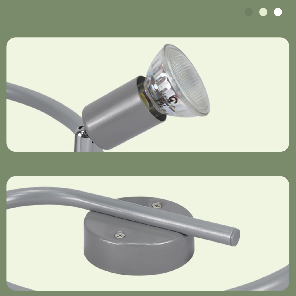 ZMH Faretto da soffitto 3 fiamme GU10 moderni per corridoio con lampadina inclusa