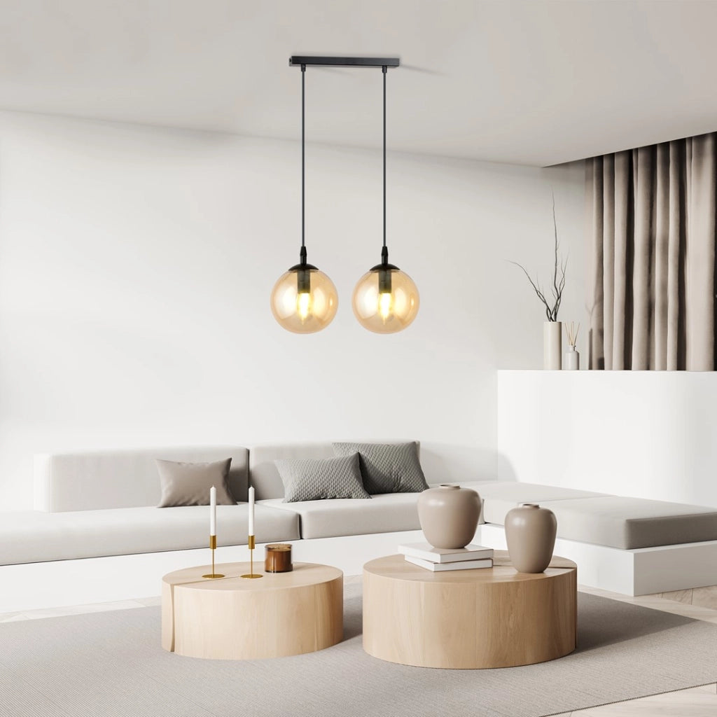 Lampada a sospensione Emibig Cosmo 2 E14 nero miele
