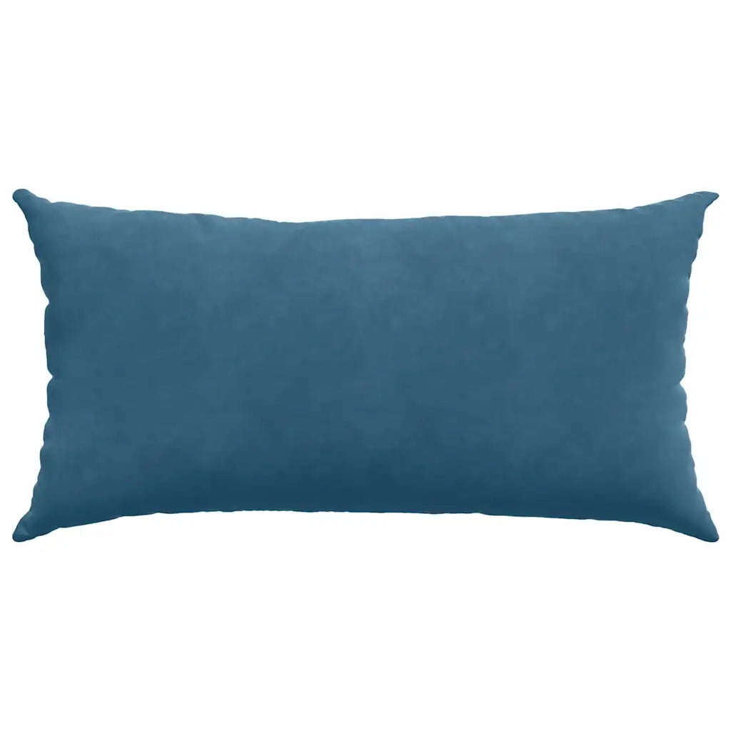 Cuscini da Divano 2 pz-Set di 2 Cuscini per Sofa Blu 80 x 40 cm Tessuto in Cords 549515