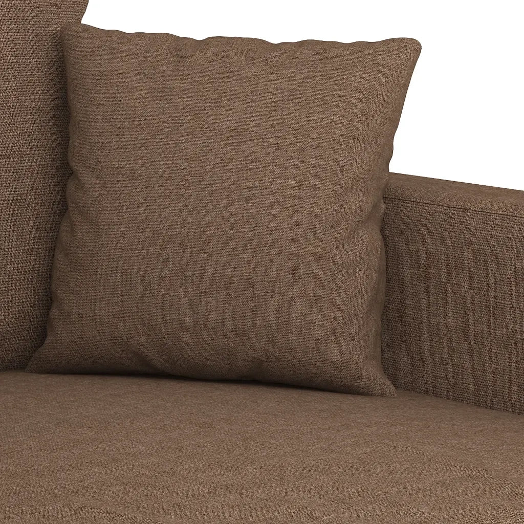 Set di Divani 2 pz con Cuscini Marrone in Tessuto 3201667