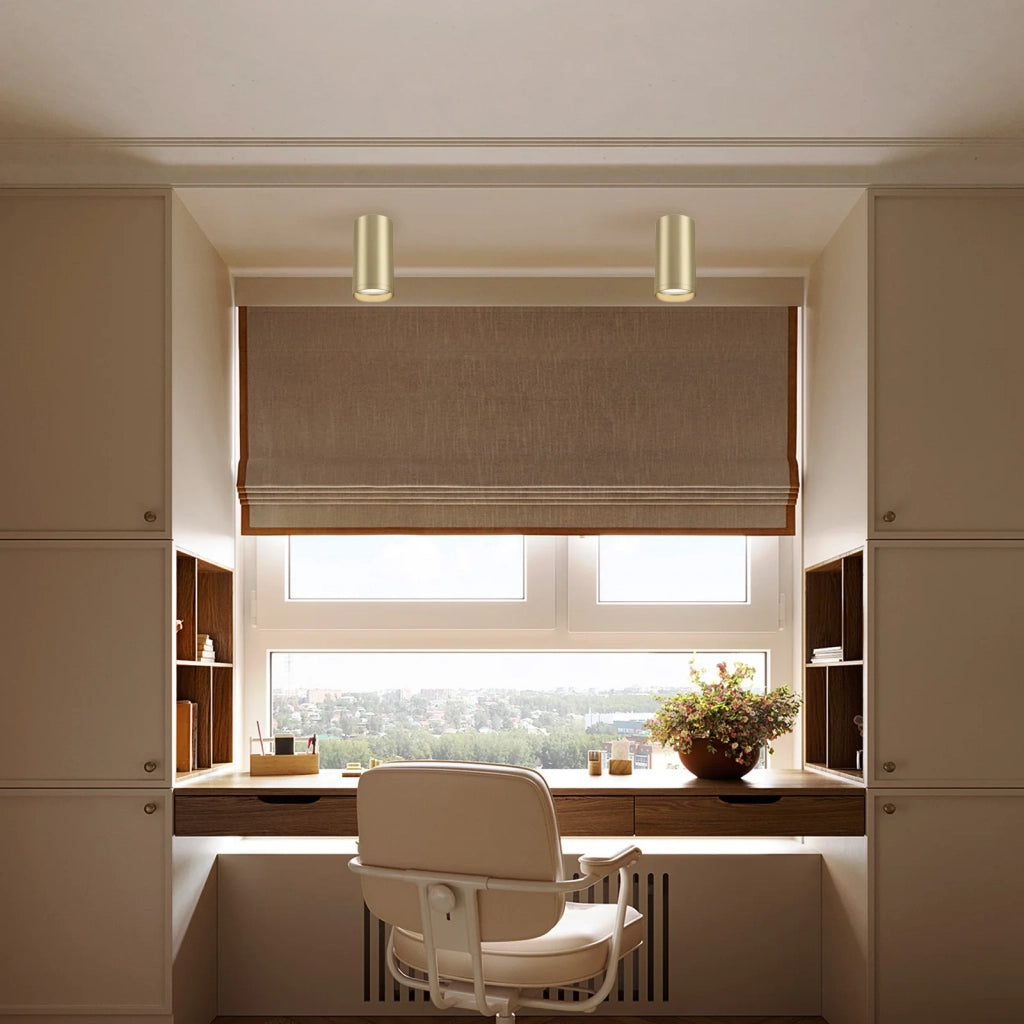 Maytoni Lampada da soffitto moderna FOCUS S 1 luce GU10 oro metallo