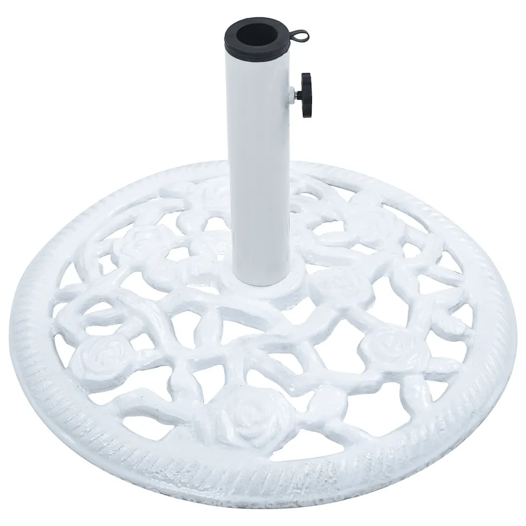 Base per ombrellone compatta e stabile 48 x 33 cm regolabile in ghisa bianca 02_0045941