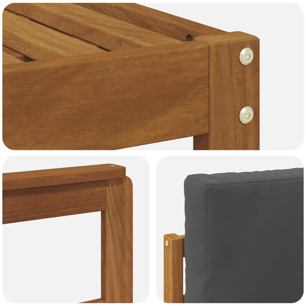 Set di divani da esterno con cuscino 8 pcs Naturale e Antracite 3367990