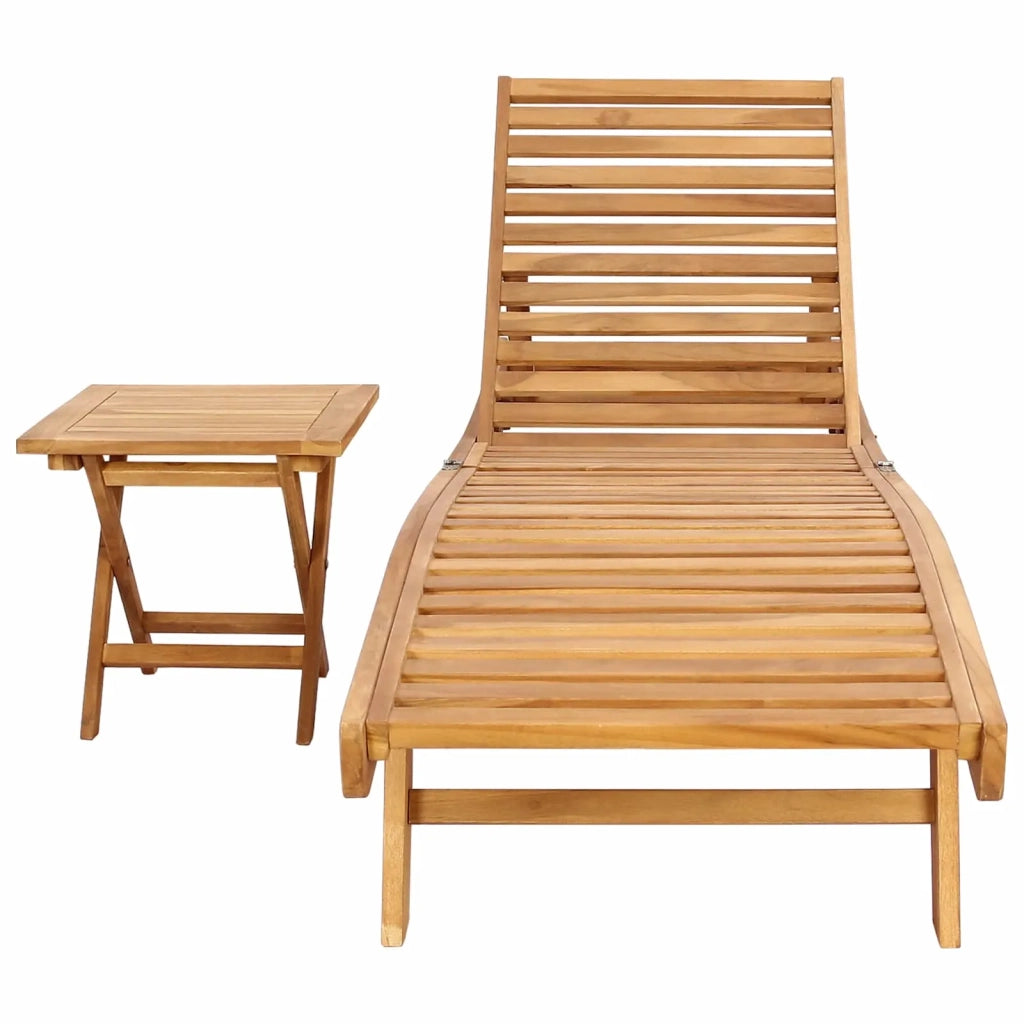 Lettino da sole 2 pcs Marrone Legno di teak solido 42032682