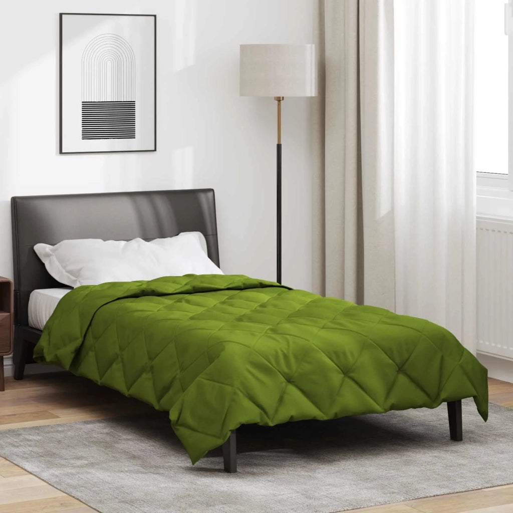 Piumone Completo Annuale Verde 140 x 200 cm Microfibra 42025549
