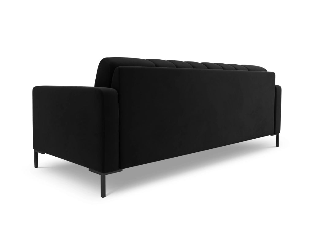 Cosmopolitan Design - Divano "Bali" 3 posti in velluto nero 