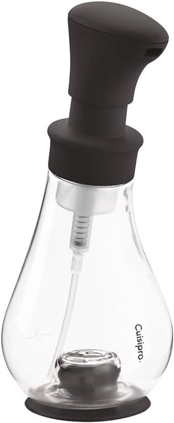 Dispensatore di sapone nero - sapone liquido - detersivo - 390 ml - plastica
