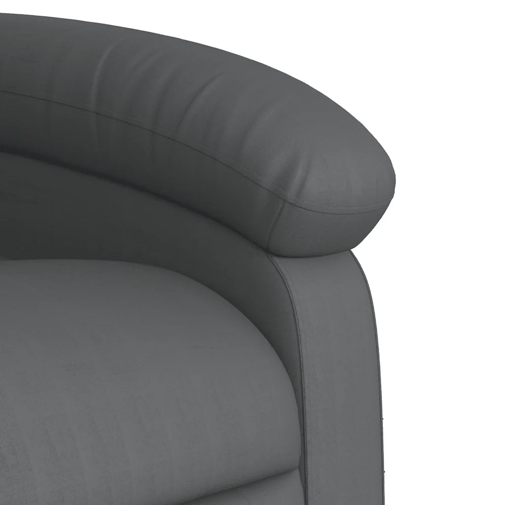 Poltrona | Sedia Relax Reclinabile Grigia in Similpelle