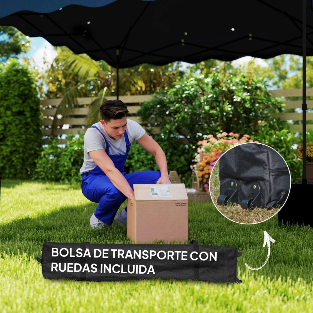 Tenda da Giardino Pieghevole ¨C Minimal ¨C Blu Scuro 3x3m