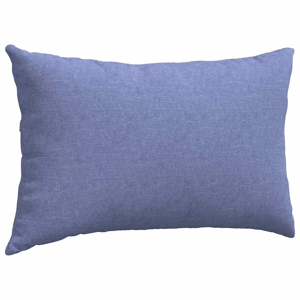 Cuscini da Divano 2 pz-Set di 2 Cuscini per Sofa Blu jeans 50 x 30 cm Tessuto