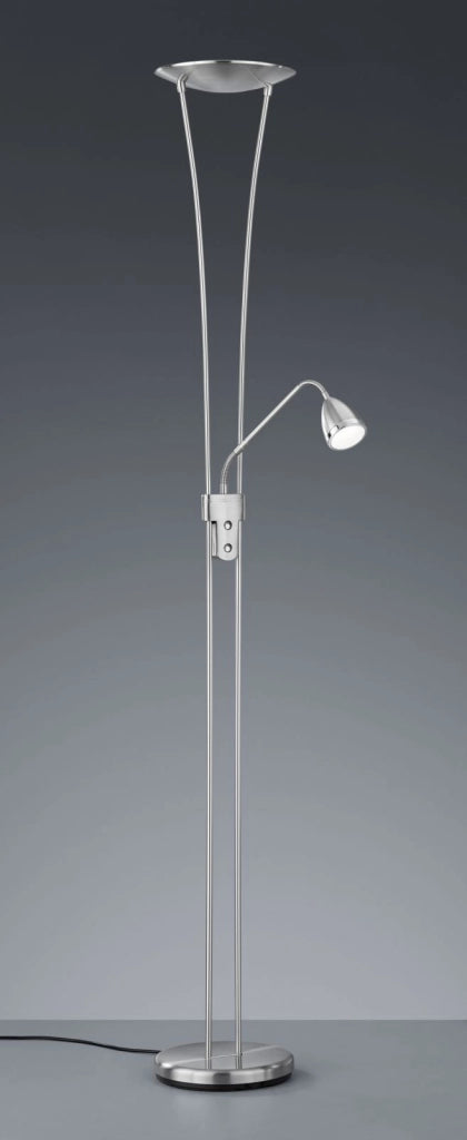 ARIZONA PIANTANA LED 19W 2200LM 3000K ACCIAIO COLORE NICKEL OPACO H180CM DIMMERABILE