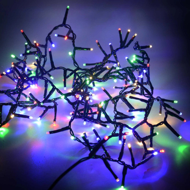 Set di 2 Luce filo 150 led multicolore controller cm 300 al. fissa uso esterno