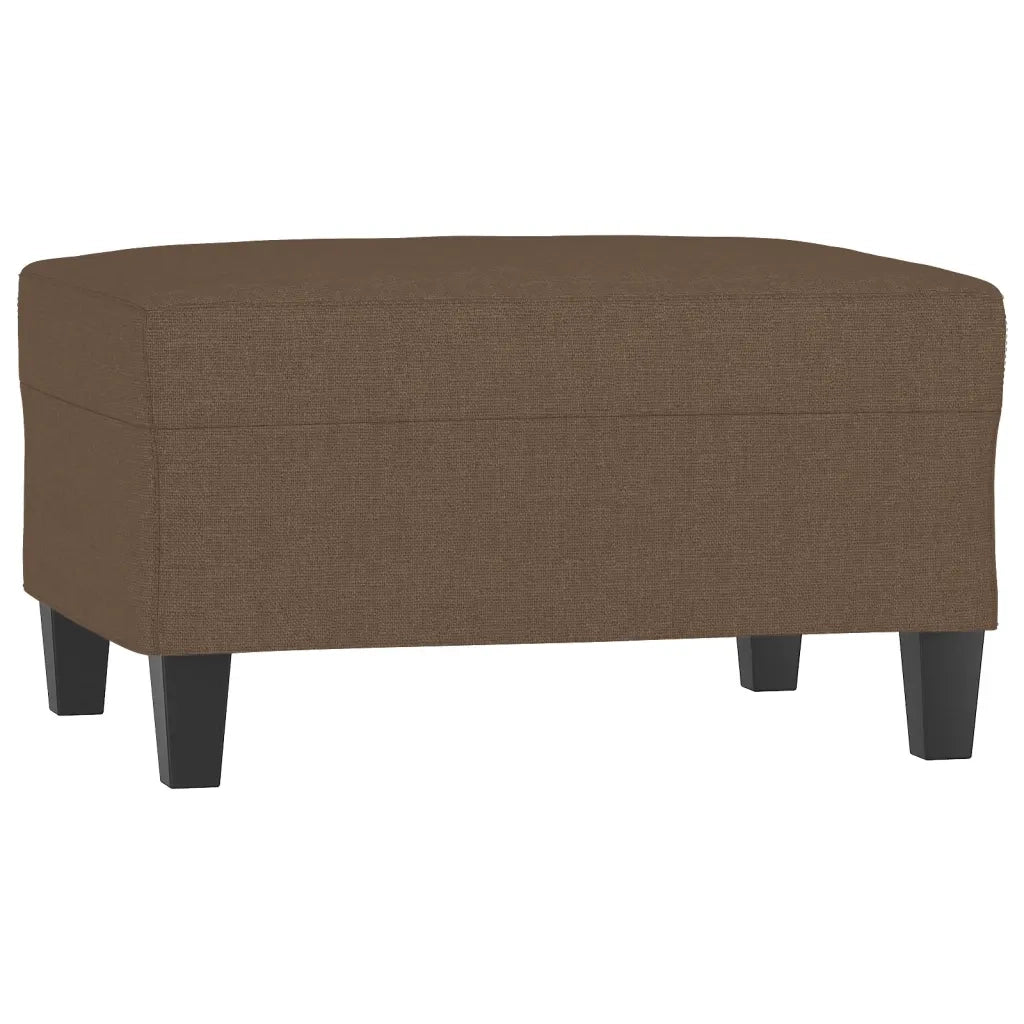 Set di Divani 4 pz con Cuscini Marrone in Tessuto