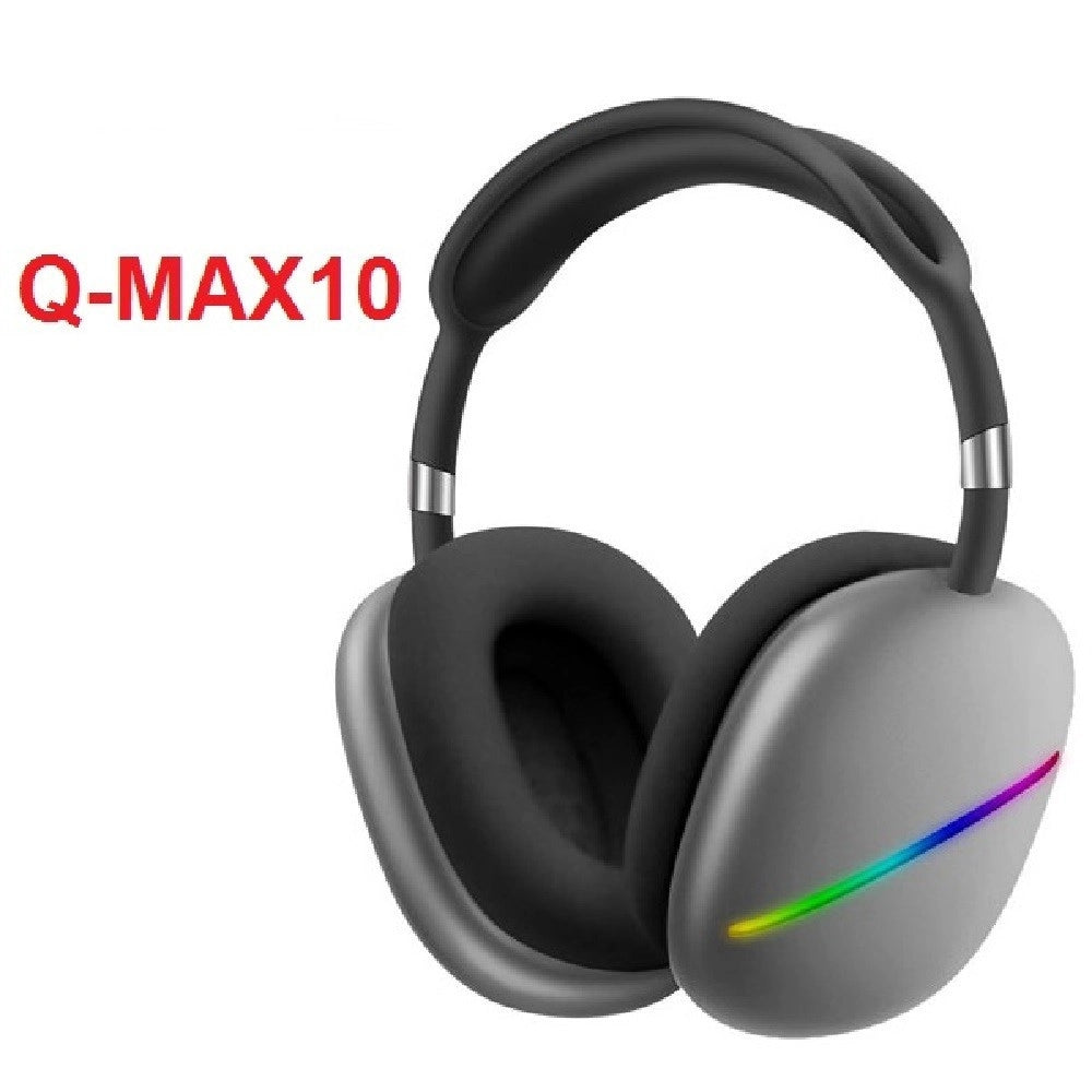 Trade Shop - Cuffie Q-max10 Stereo Wireless Ricaricabili Usb Bluetooth Con 7 Luci Led Colorate -