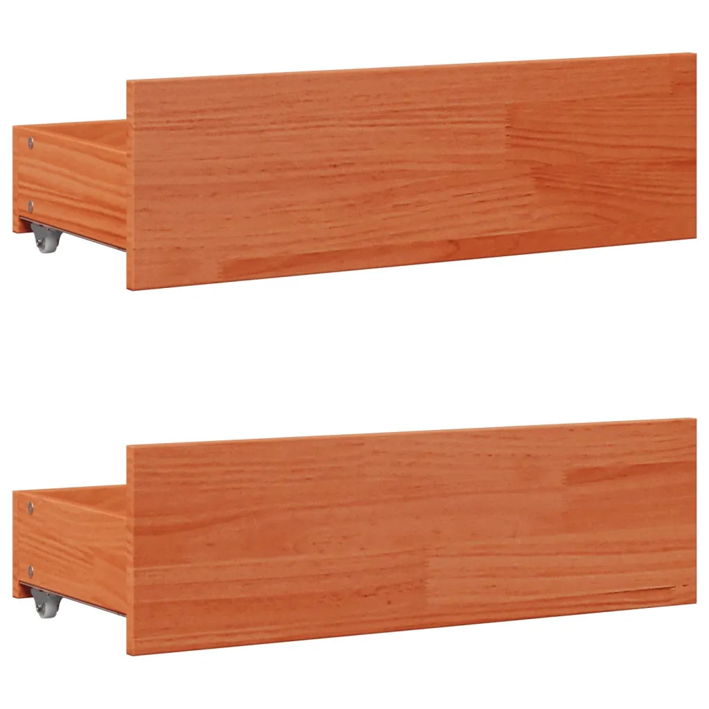 Giroletto senza Materasso con Cassetti Marrone Cera 90x190 cm 3308827