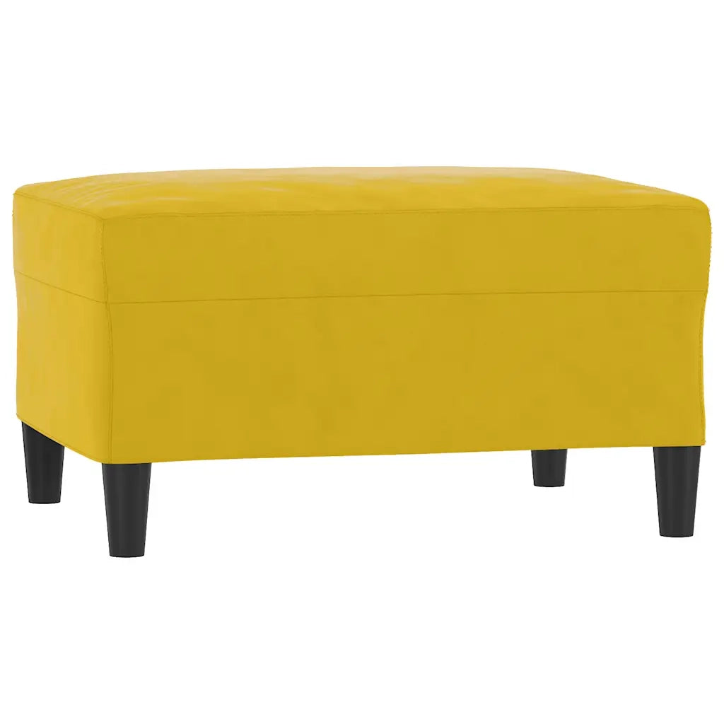 Poggiapiedi giallo 70x55x41 cm in Velluto 349323