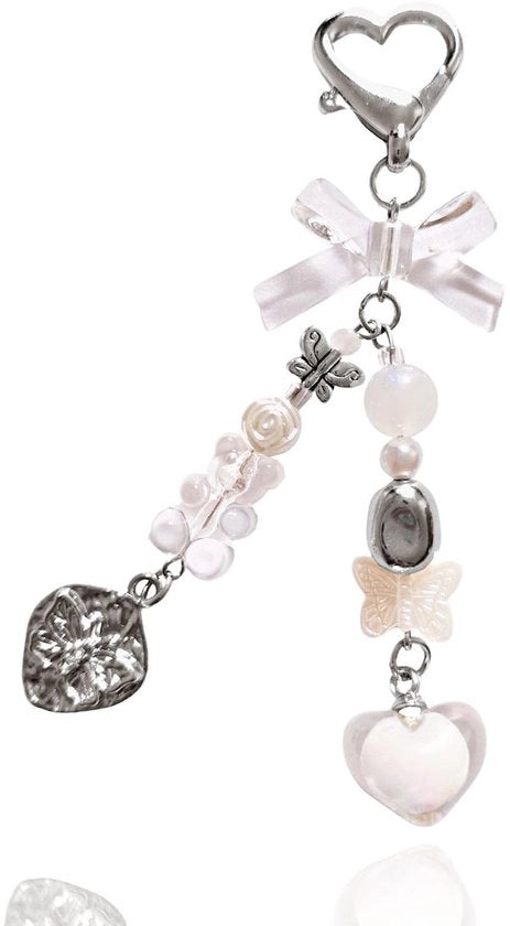 Accessorio da chiave - Y2K Vaso da fiori Amandina Farfalla - Portachiavi Decorativo - Accessori Carini - Adatto per Ragazze e Donne - 6 x 8,5 x 0,9 cm