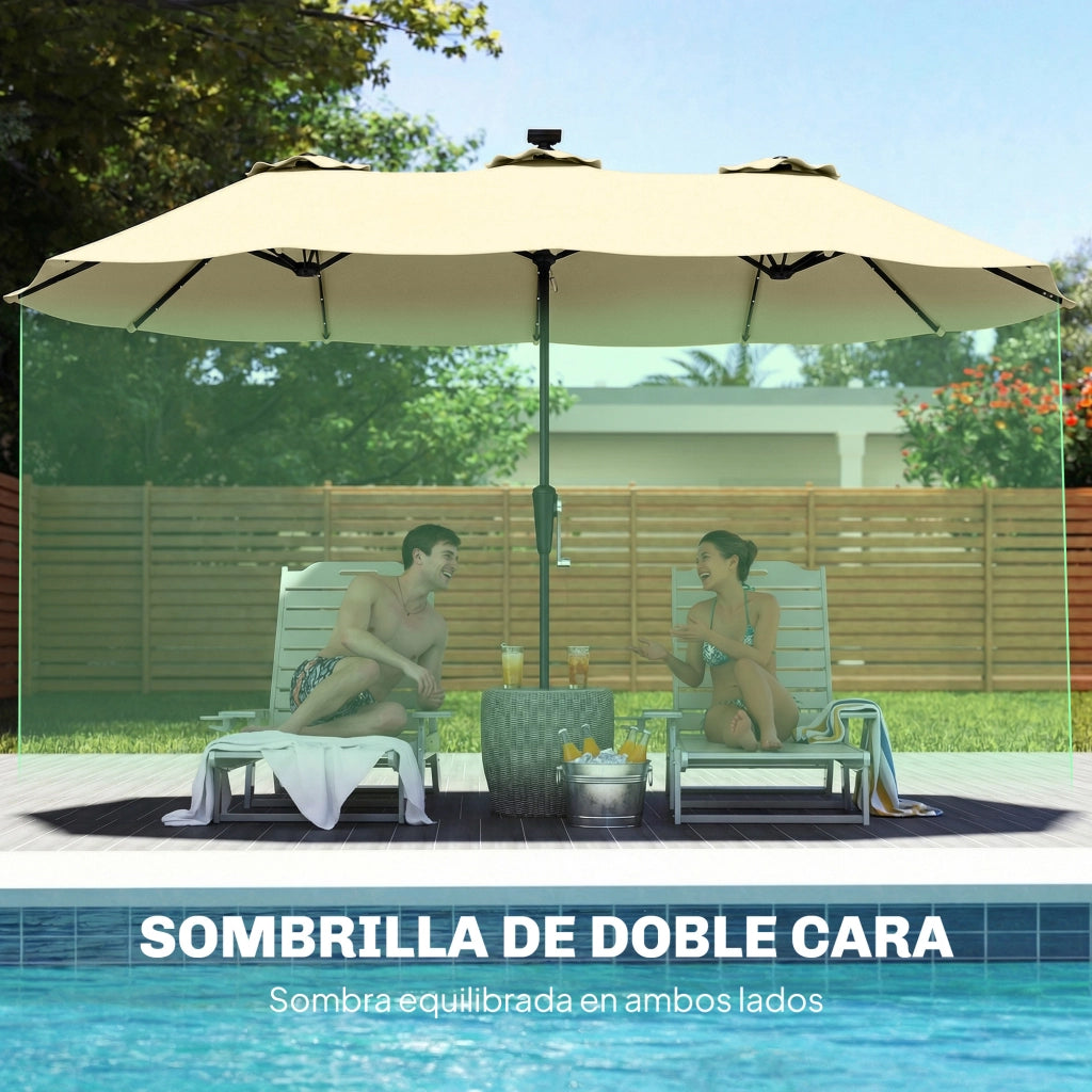 Ombrellone da Giardino ¨C zephmum ¨C Beige 4x2 m