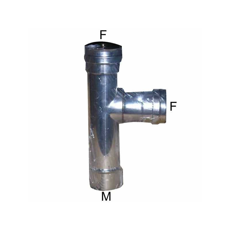 Gomito T Inox 8 F/F Ala