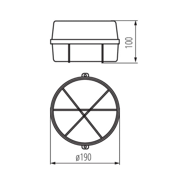 Kanlux INES lampada industriale E27 IP43 grigia 70525