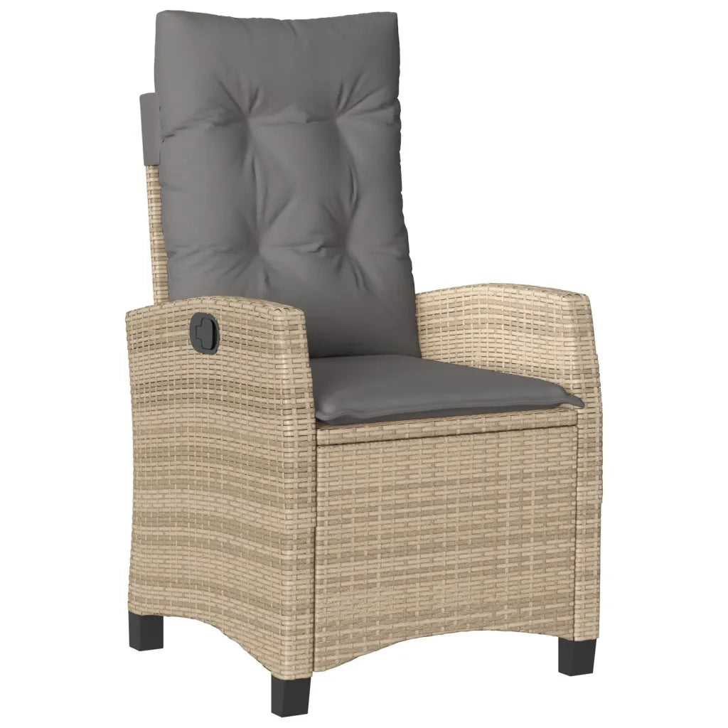 Set Pranzo da Giardino 9 pz con Cuscini Beige Misto Polyrattan 3212840
