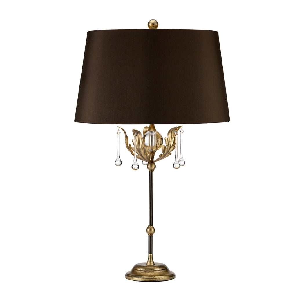 Lampada tavolo Amarilli bronzo oro cristalli E27 Elstead
