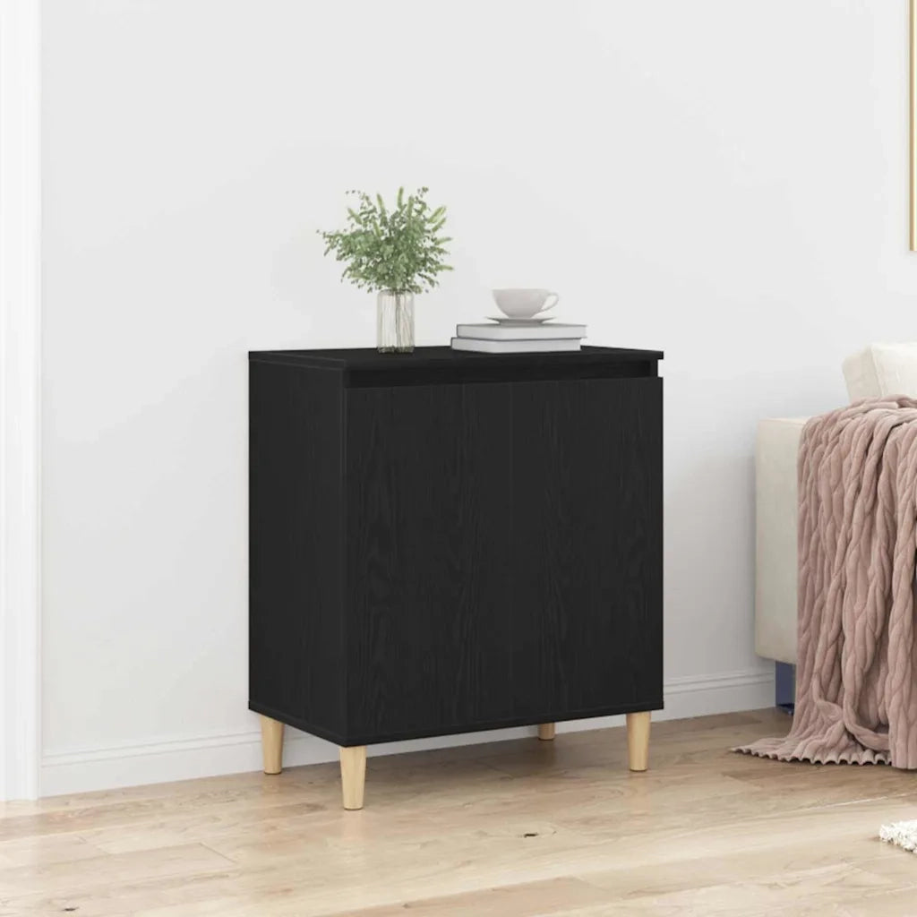 Credenza Rovere Nero 60 x 35 x 70 cm Legno multistrato 862593