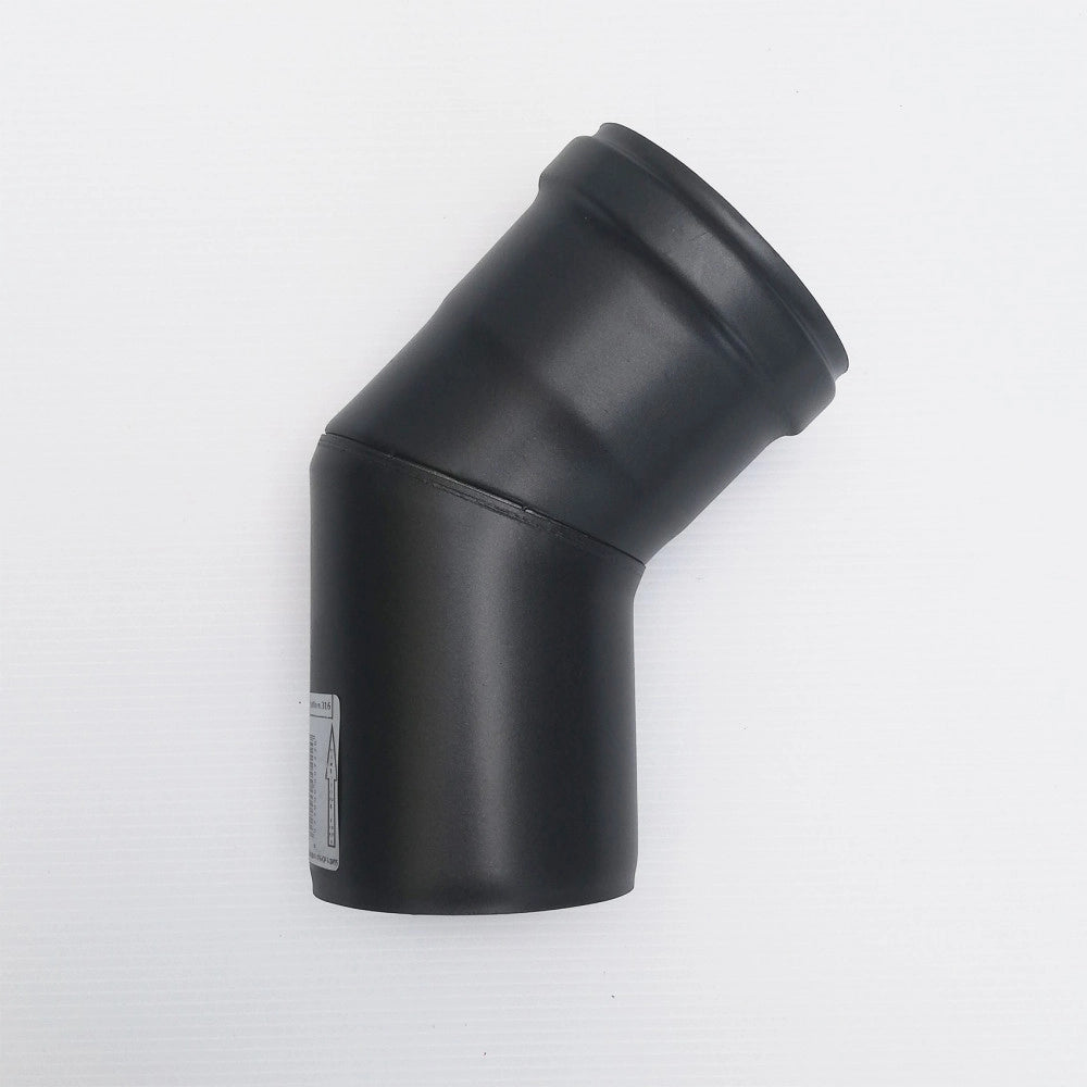 Curva gomito nero pellet a 45° da 100mm