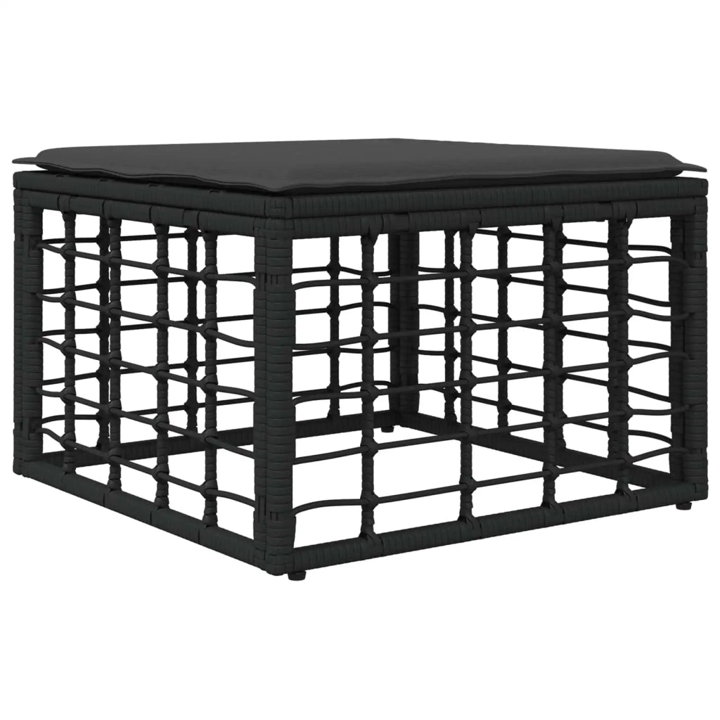 Set di divani da esterno 9 pz Nero e Grigio scuro Poliestere 3437751