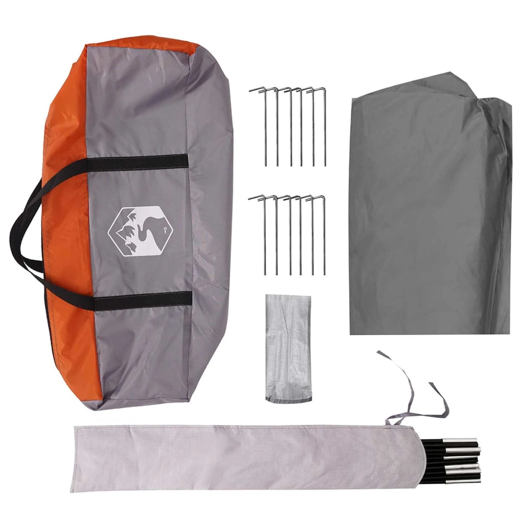 Telo da campeggio resistente all'acqua Grigio e arancione 42028597
