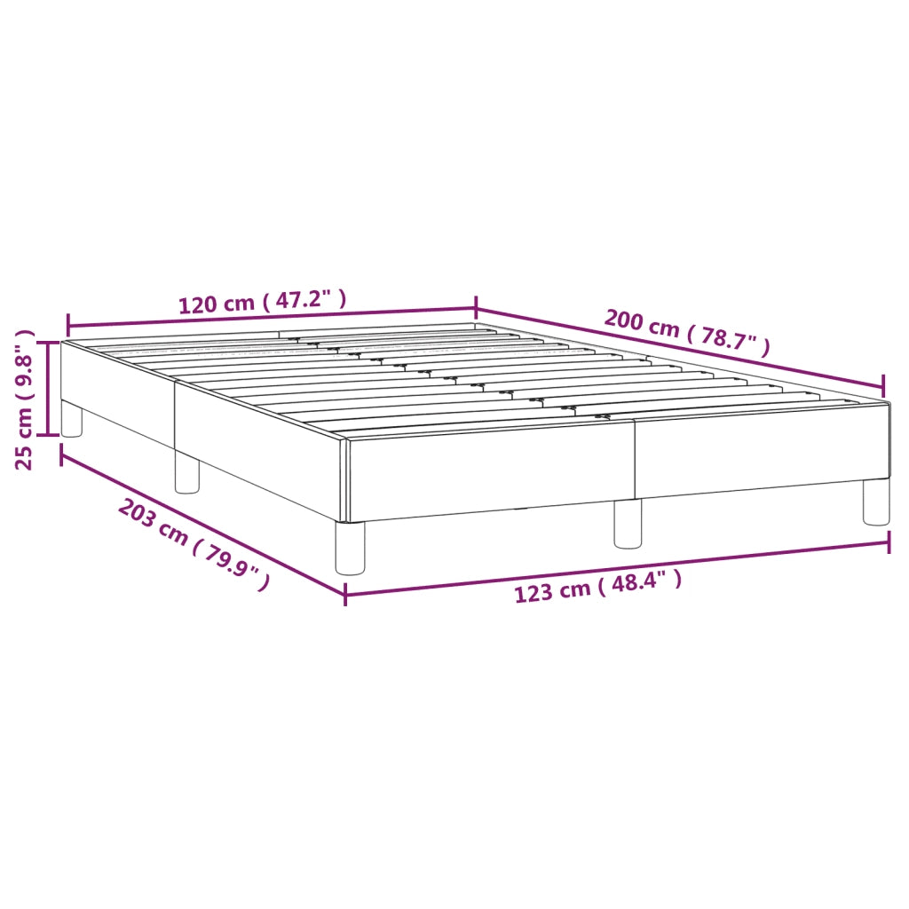 Giroletto senza Materasso Grigio Chiaro 120x200 cm Tessuto 346802