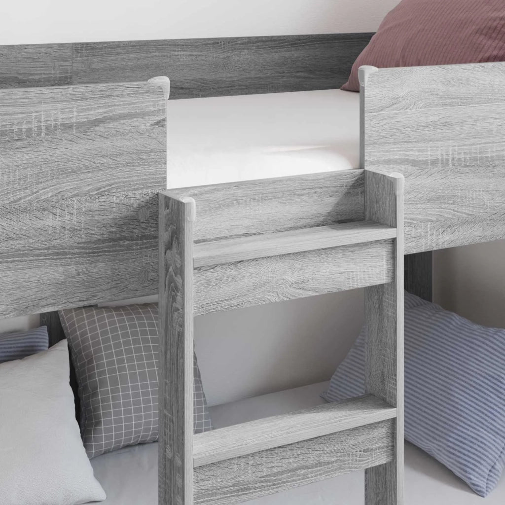 Letto a Castello per Bambini Grigio Sonoma 100 x 190 cm