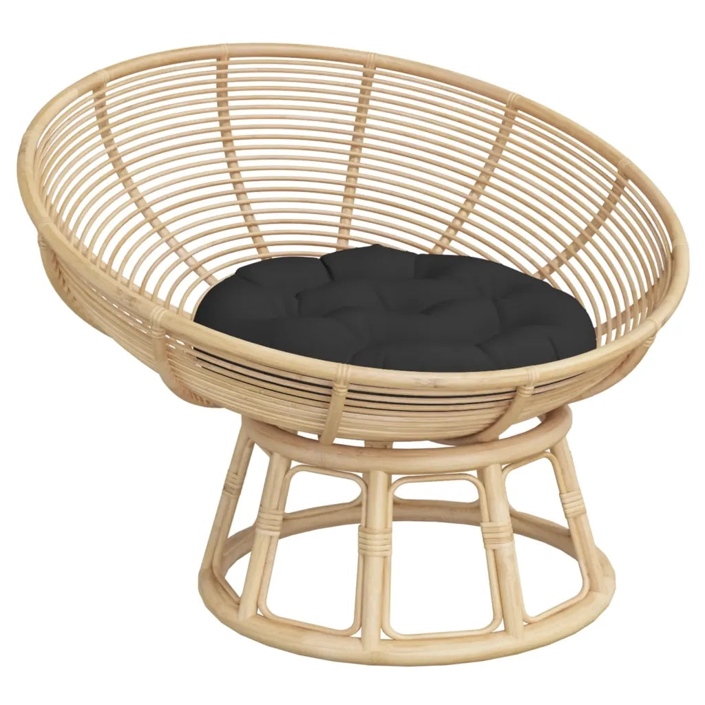 Cuscino Rotondo Nero ? 60x11 cm in Tessuto Oxford