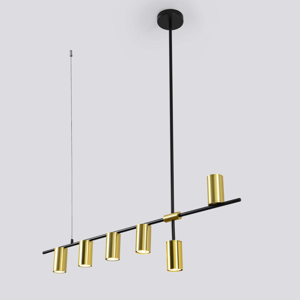 Lampada a sospensione Arizona 6xGU10 nero/oro Light Prestige