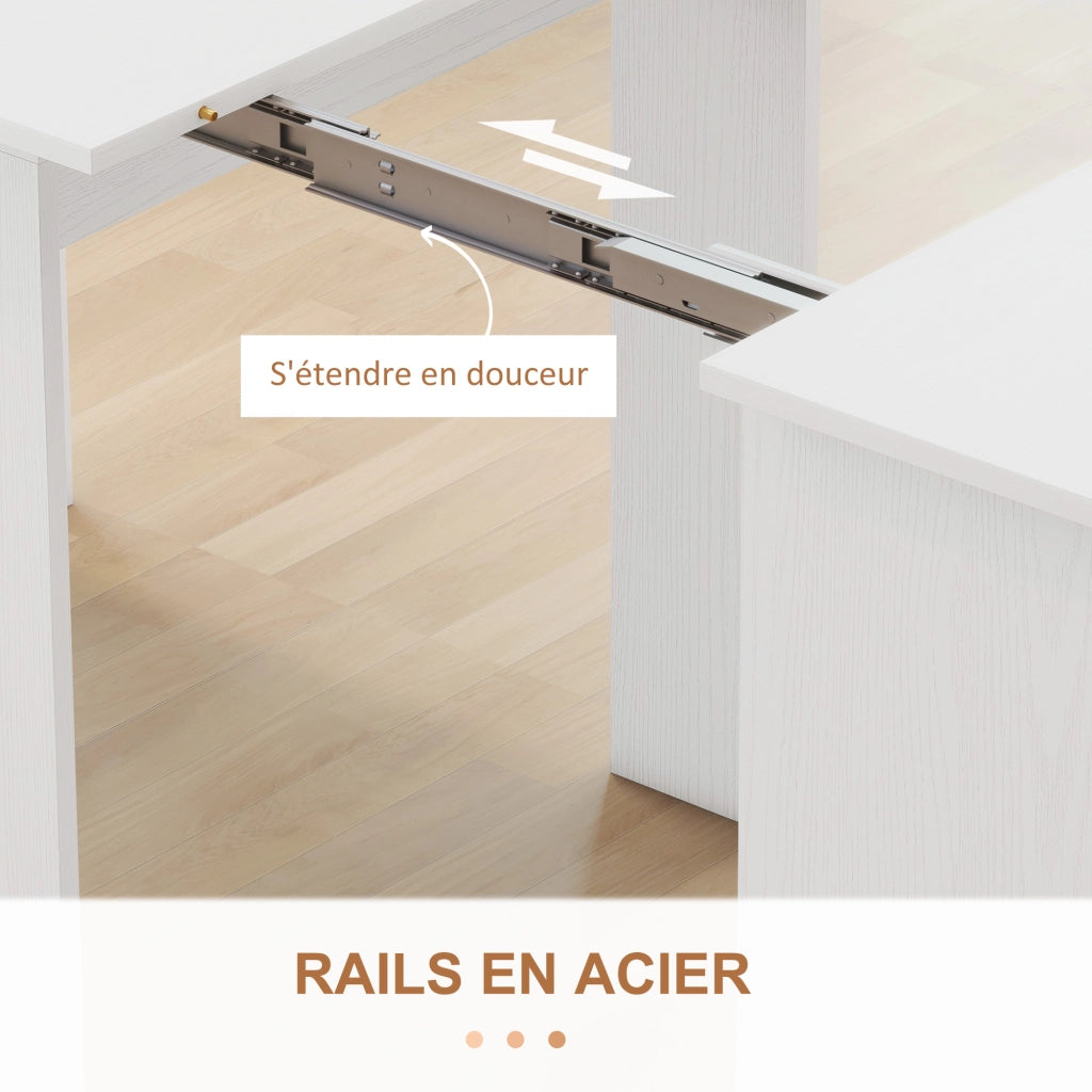 Tavolo da pranzo allungabile pieghevole ¨C Minimal ¨C Bianco