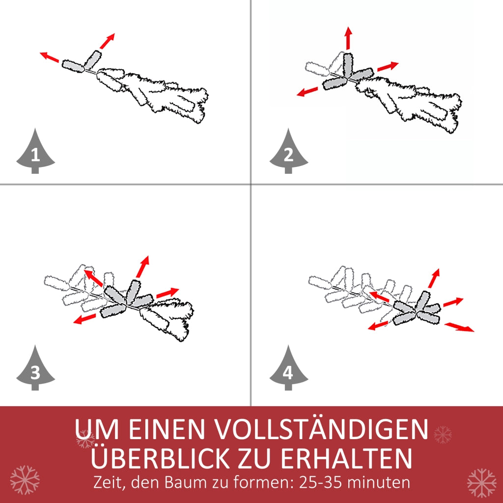 Albero di Natale artificiale ¨C zephmum ¨C con neve 180 cm