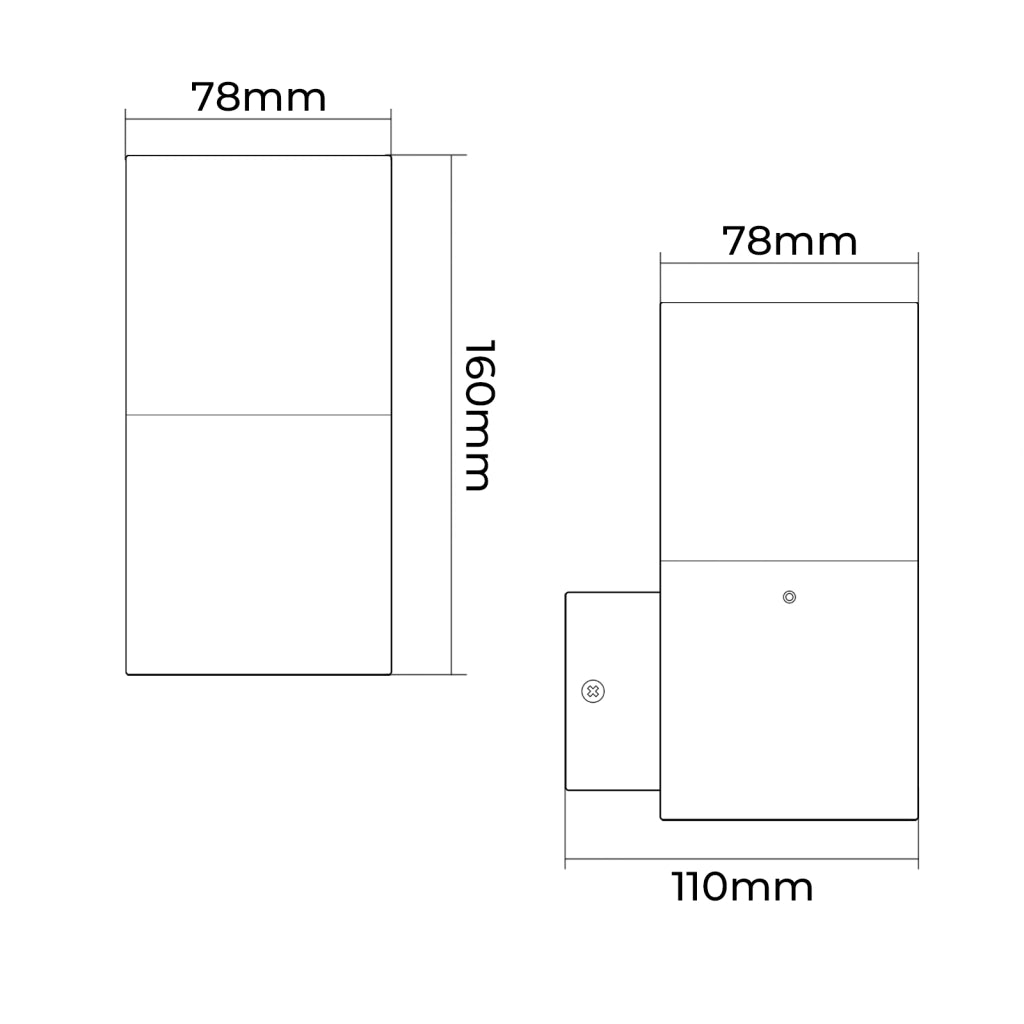 APPLIQUE DA PARETE PER ESTERNO N ALLUMINIO E ACRILICO PER LAMPADINE E27 - DESIGN MODERNO E VERSATILE IDEALE PER INTERNI ED ESTERNI