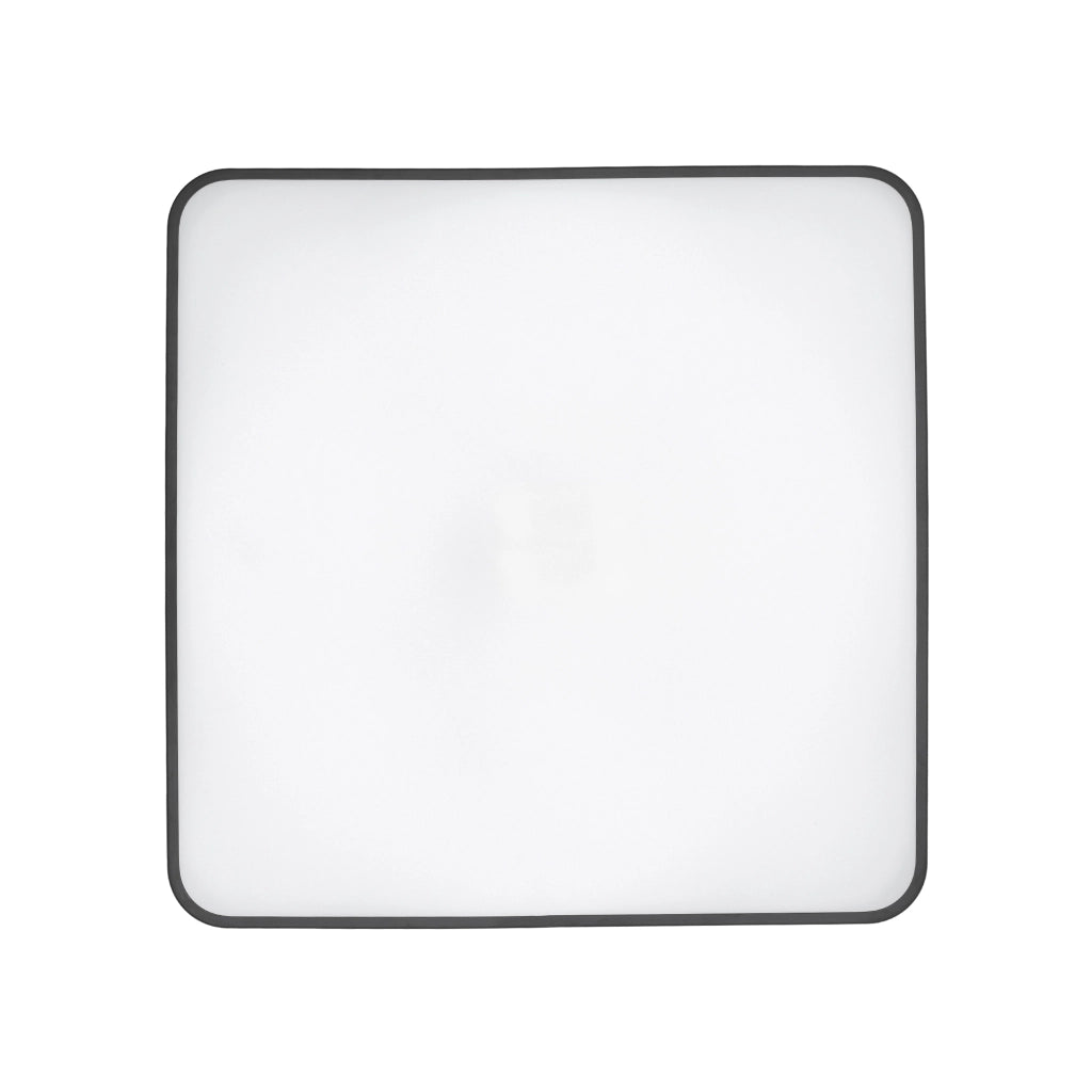 Plafoniera bagno quadrata 63,5cm LED 64W 3000K nera