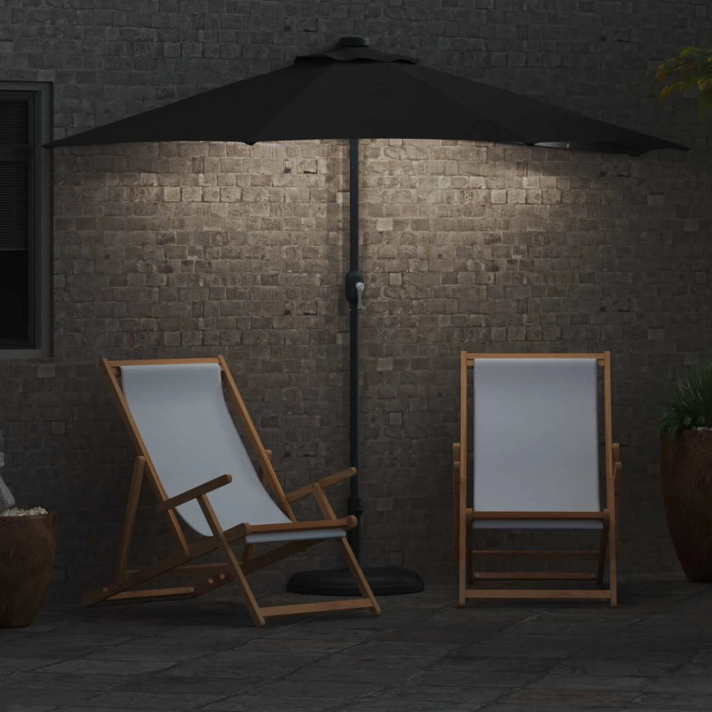 Ombrello | Parasol da giardino Nero 294 x 150 x 224 cm