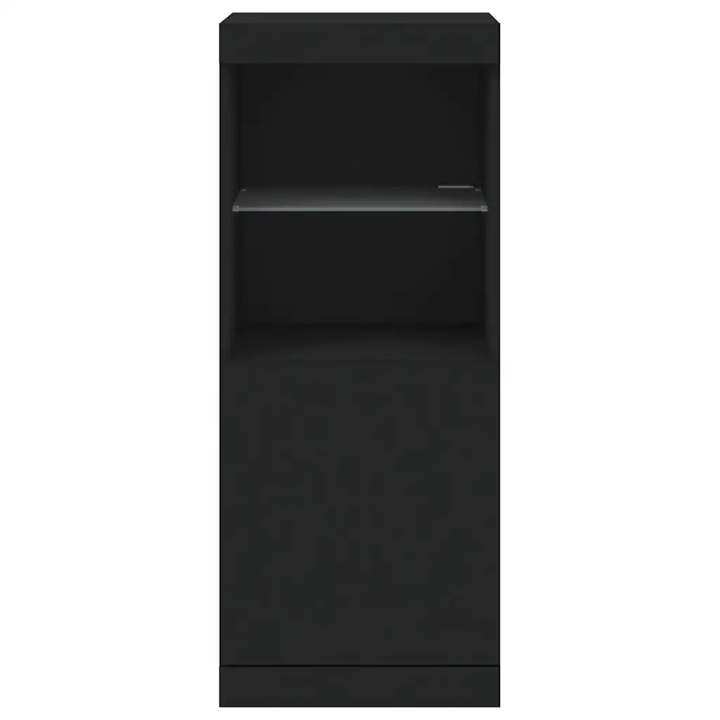 Credenza con Luci -Buffet-Armadio da cucina Nera 41x37x100 cm 685070