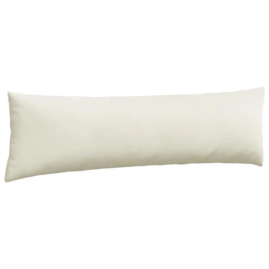 Cuscini da Divano 2 pz-Set di 2 Cuscini per Sofa Crema 145 x 40 cm Tessuto in Cords 688414
