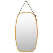 Specchio del bagno montato a muro, Specchio rettangolare con angoli arrotondati, 77 x 44 x 1,5 cm