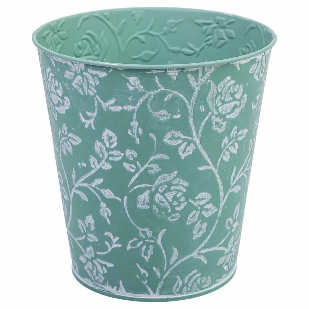 Cubo in metallo blu D14x14,5h cm B10