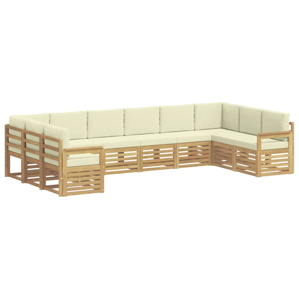 Set di divani da esterno 7 pcs Bianco e Crema 3392570