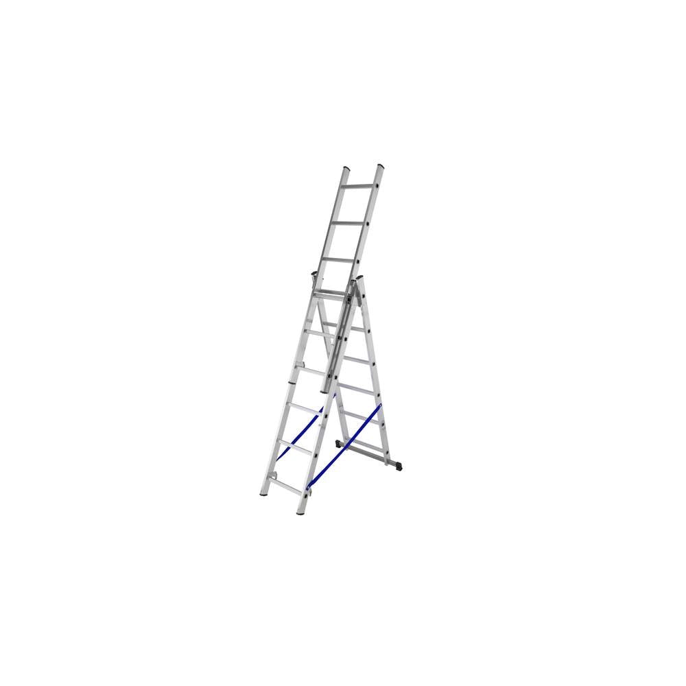 Scala Trasformabile Tripla in Alluminio Estesa Doppia Sbalzo Gierre Formato: 3x11